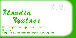 klaudia nyulasi business card